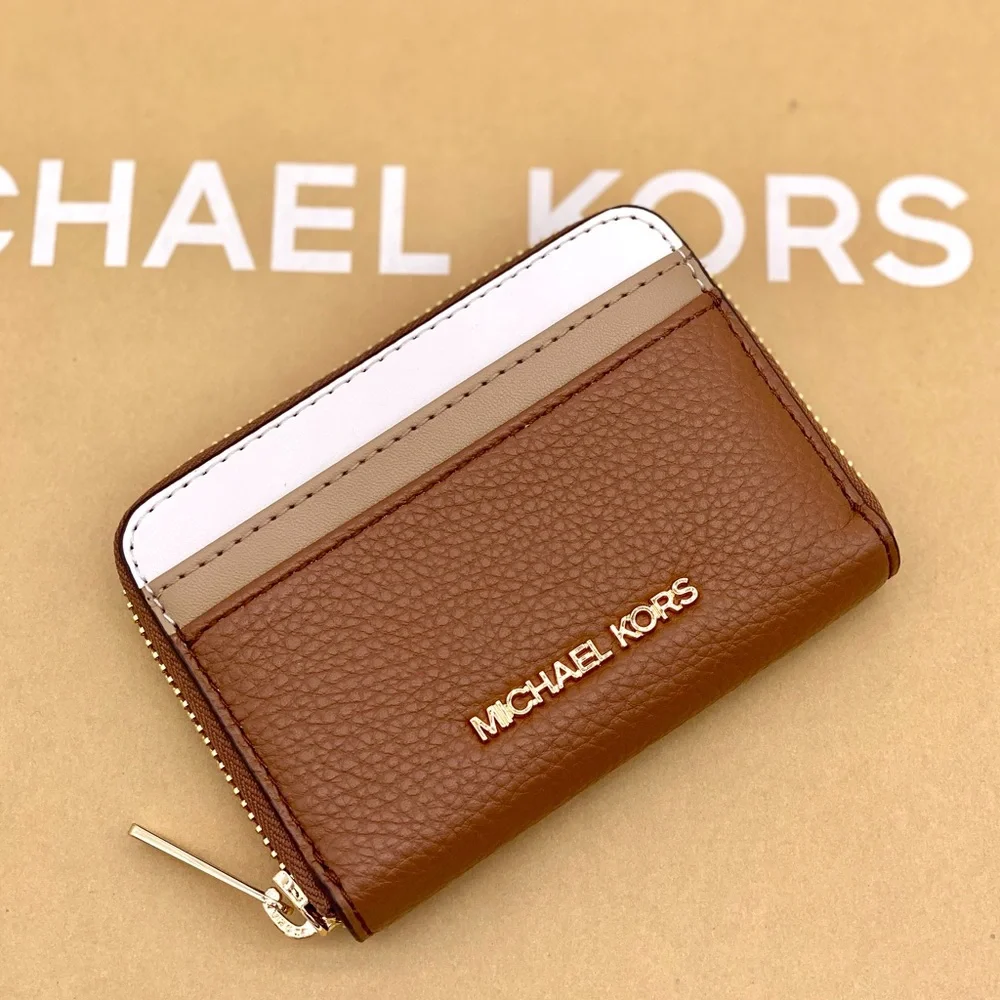 Michael Kors Jet Set Travel Card Case Zip Around Wallet Luggage